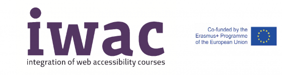 Immagine con scritto IWAC e logo della Comunità Europea